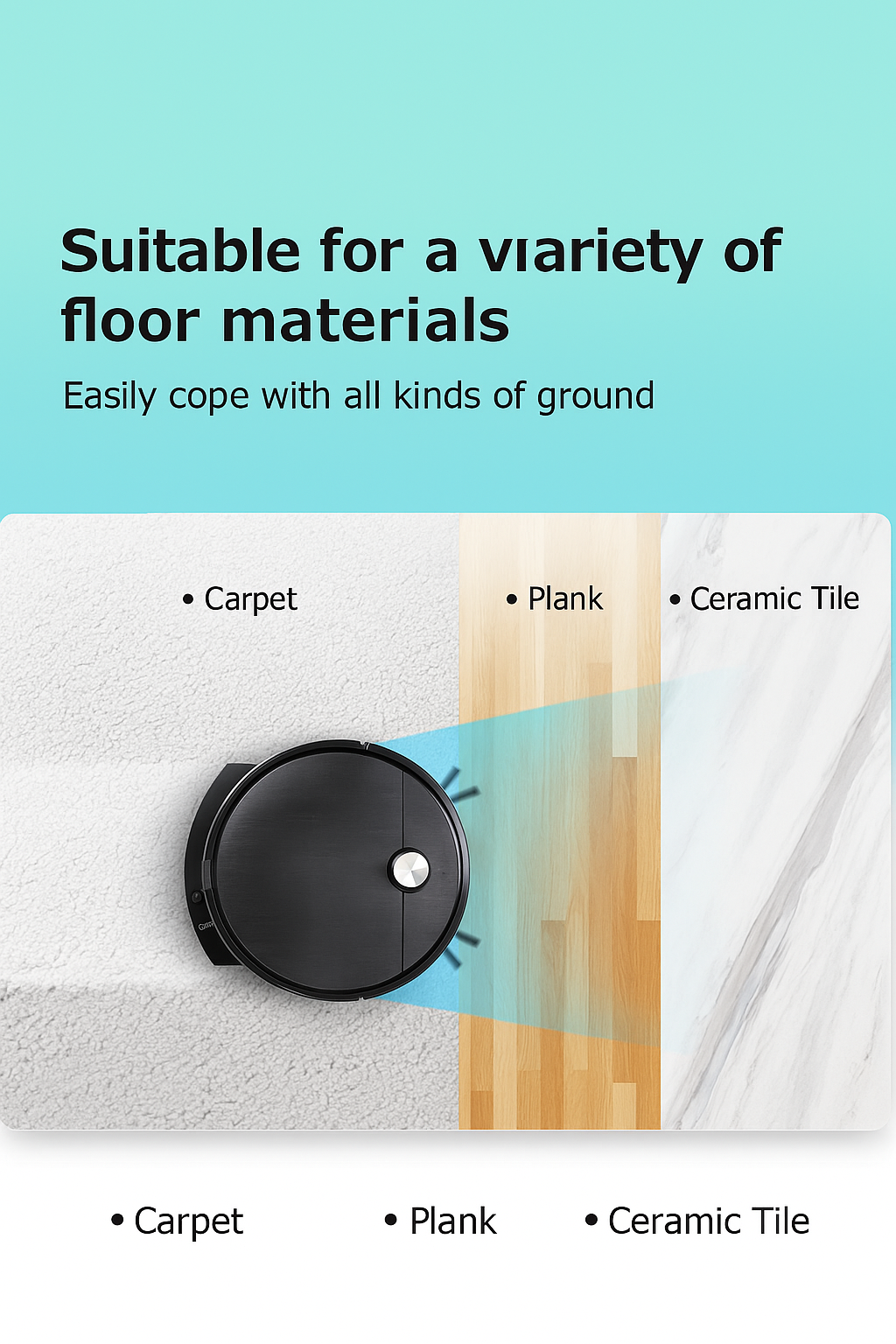 Smart Robot Vacuum Cleaner – Strong Suction, Auto Cleaning & Mopping Function