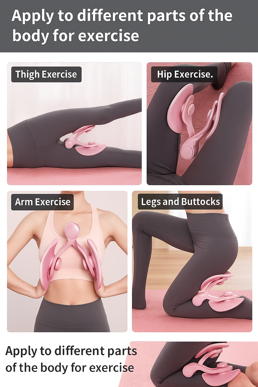 Thigh Master - Thigh and Pelvic Floor Trainer, Portable Pilates Equipment for Weight Loss and Toning